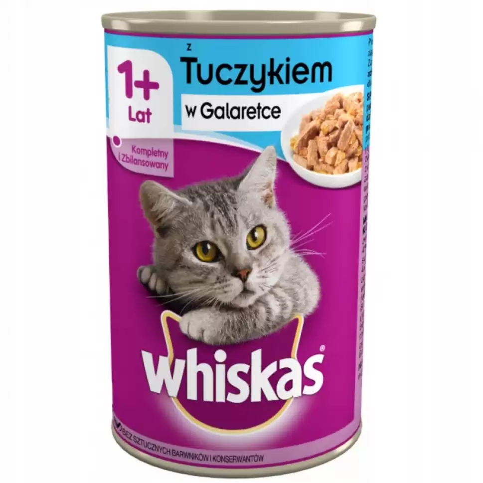 WHISKAS, Hrana umeda pentru pisici cu ton in aspic 400 g