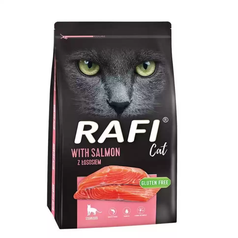 Rafi Hrana uscata pentru pisici sterilizate, Somon, 7 kg